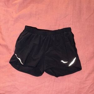 Saucony black running shorts